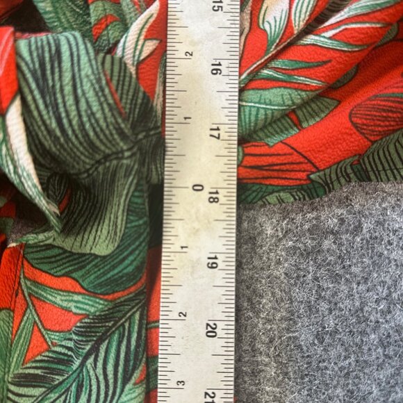 SHEIN Curve Womens Tropical Print Knot Front Crop Blouse 2X Beachy Summer NWOT - Picture 12 of 16